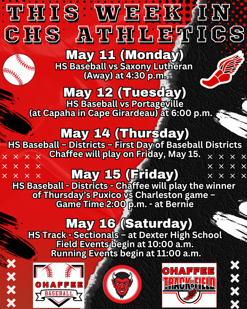 This Week in CHS Athletics May 11-16, 2026