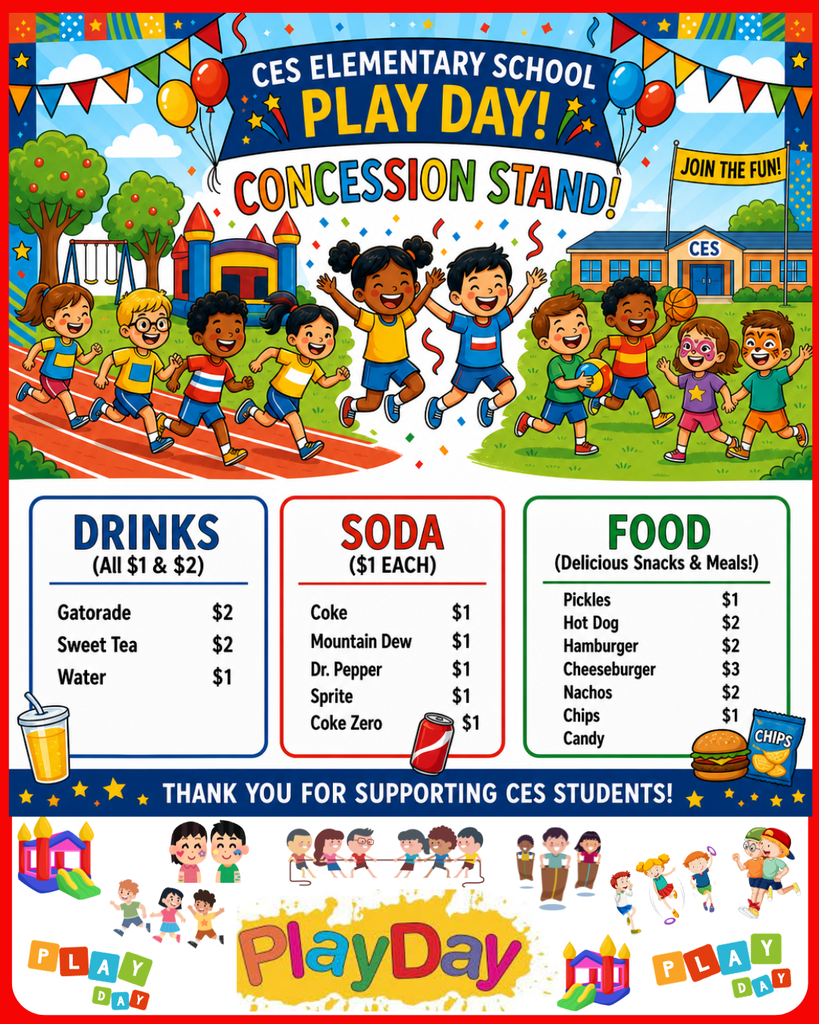 Play Day 2026 Concession Stand Flyer