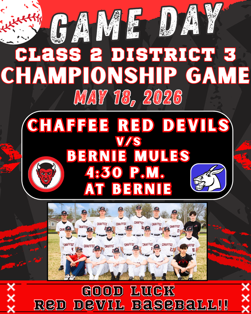 Game Day District Championship Game on Monday, May 18
