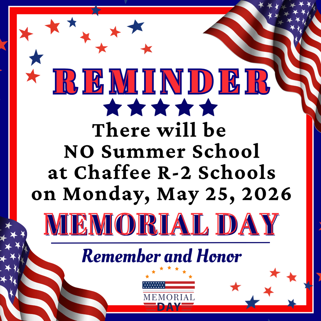 No Summer School on May 25 for Memorial Day