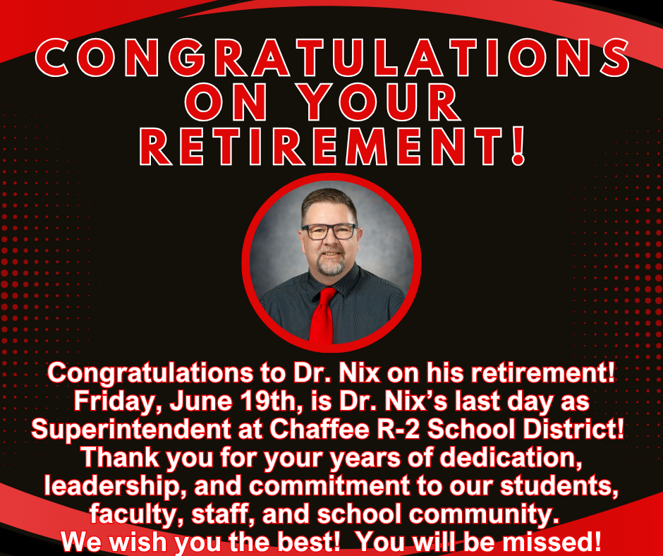 Congratulations Dr. Nix on your Retirement 2026