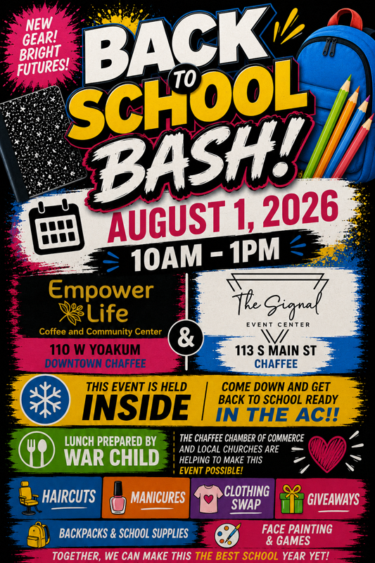 REMINDER - Back to School Bash on August 1, 2026