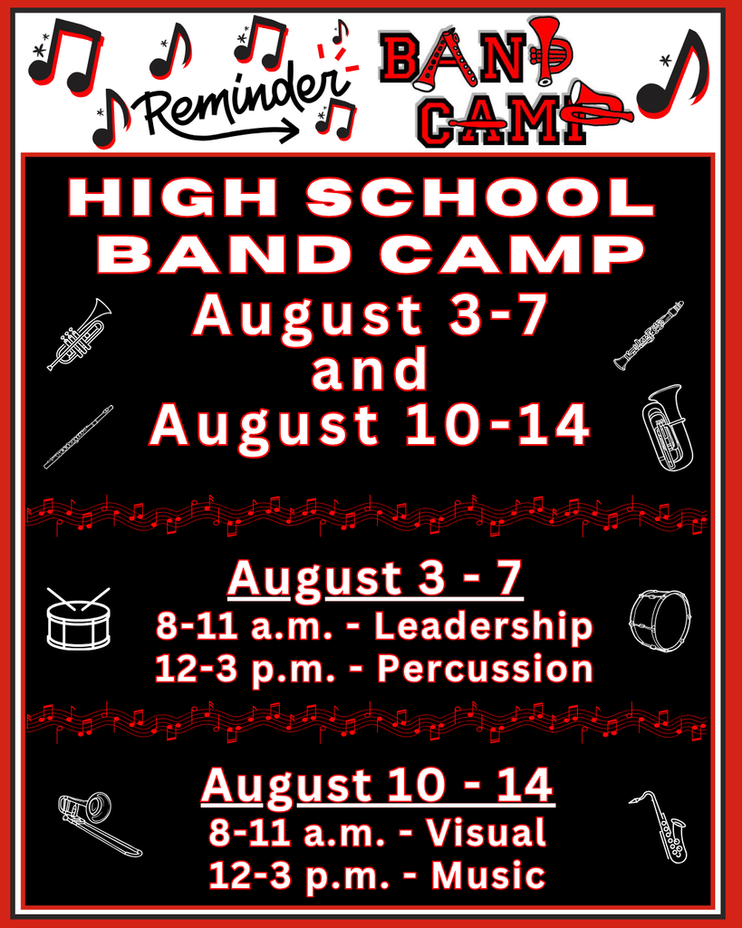 Band Camp -- August 3-7 and 10-14