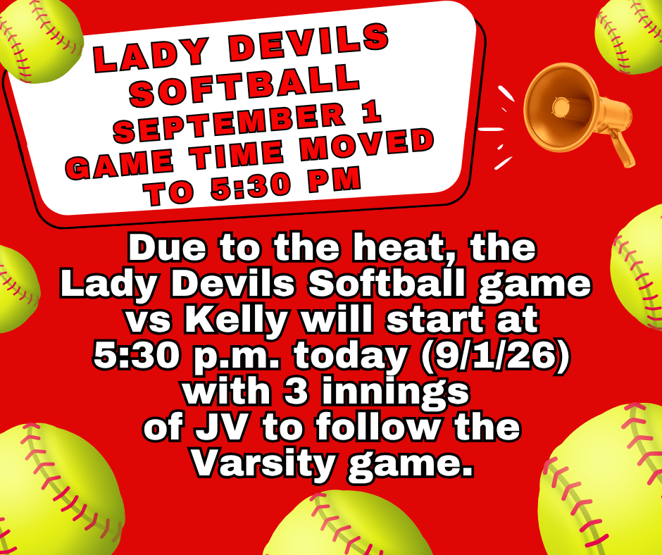 Lady Devils Game Time Change on September 1, 2026