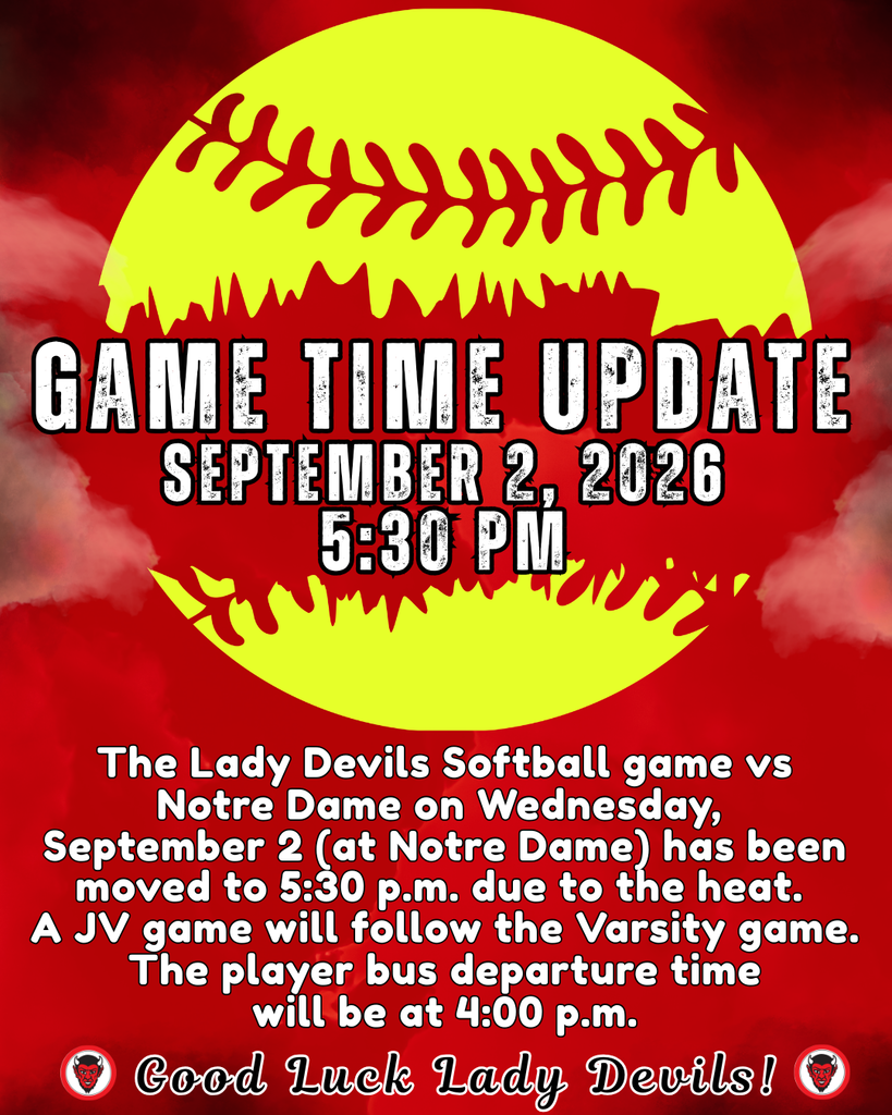 Lady Devils Game Time Change September 2, 2026