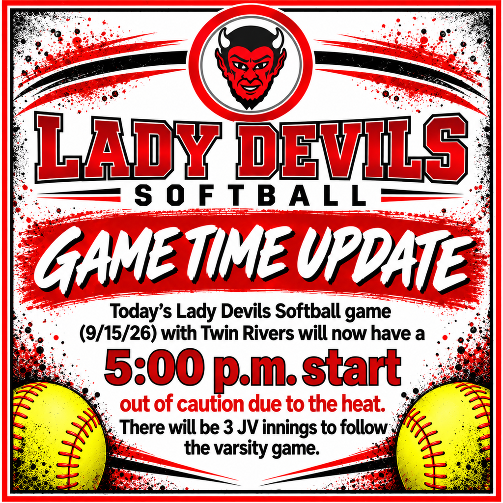 Lady Devils Game Time Change September 15, 2026