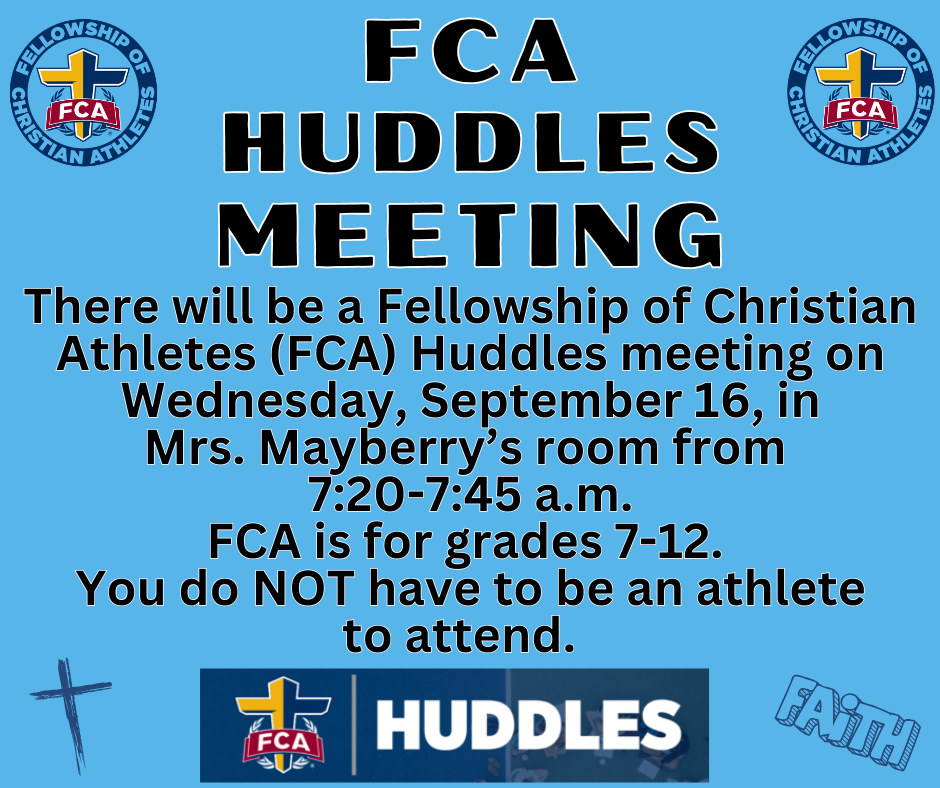 FCA Huddles Meeting on September 16, 2026