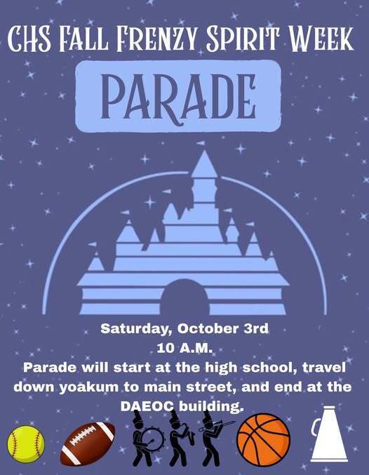 CHS Fall Frenzy Spirit Week Parade 2026