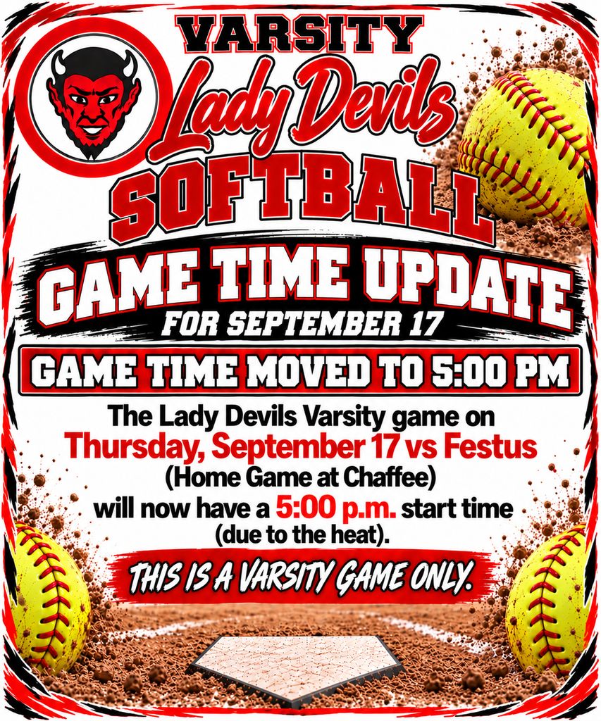 Varsity Game Time Change on September 17, 2026