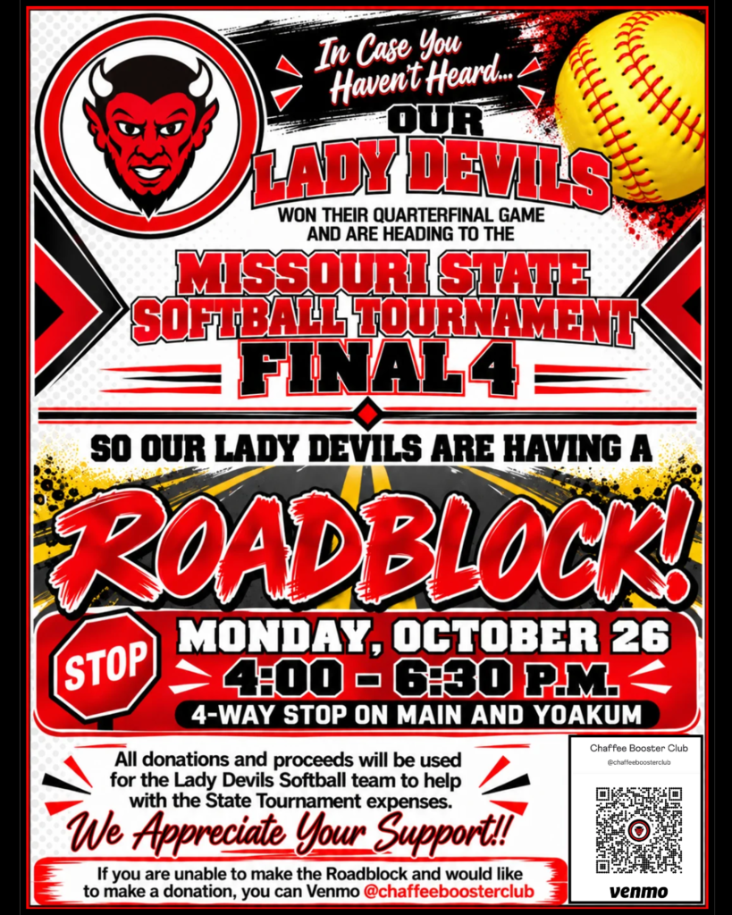 Lady Devils Softball Roadblock on October 26