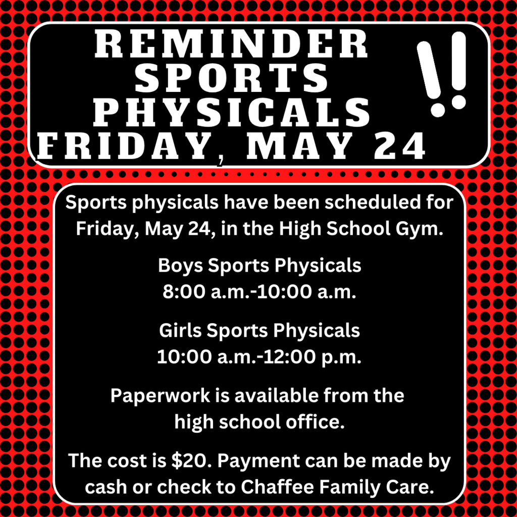 Sports Physicals on May 24, 2024