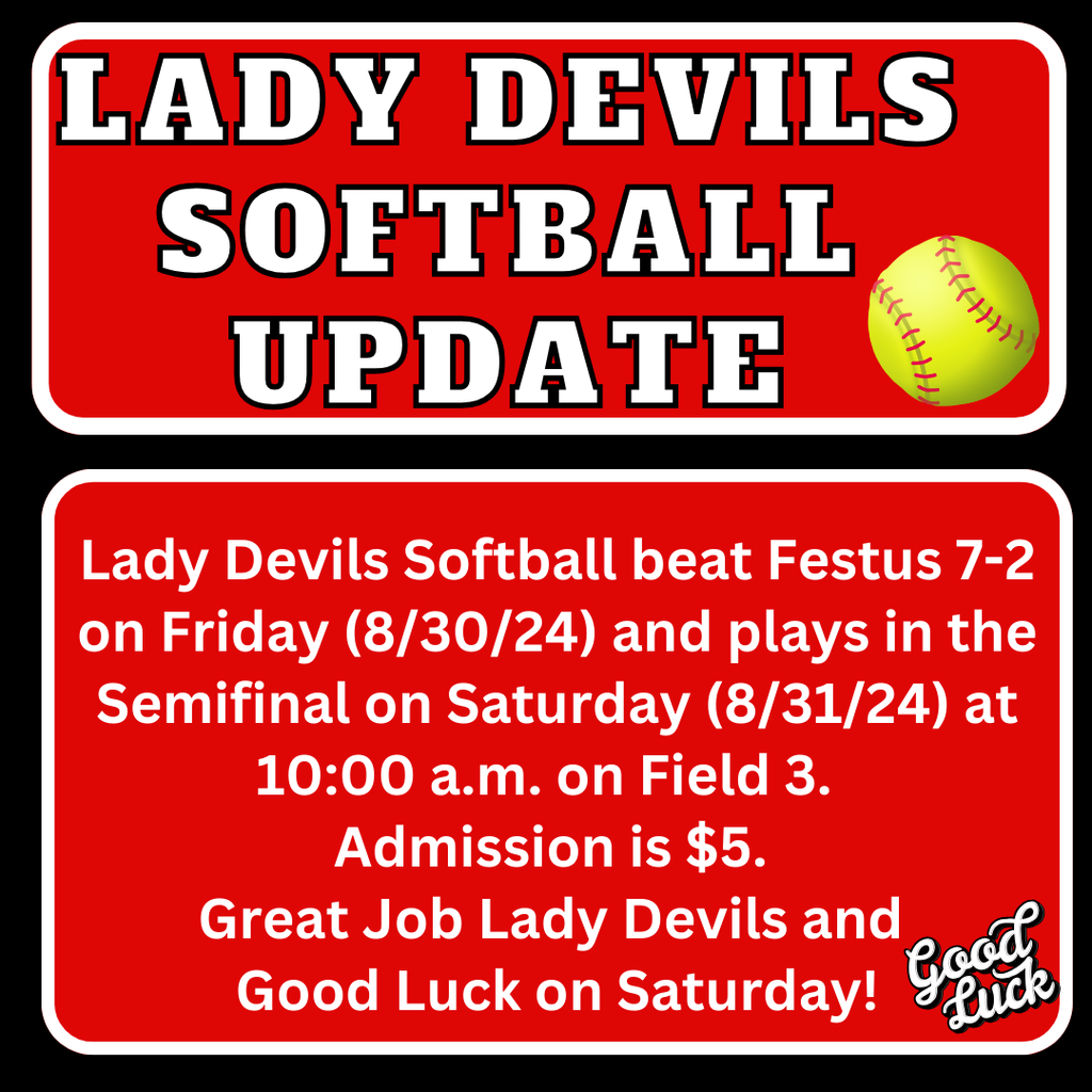 Softball Update for August 31, 2024