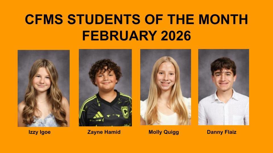 Chagrin Falls Middle School Honors Four Outstanding Students for March 2025