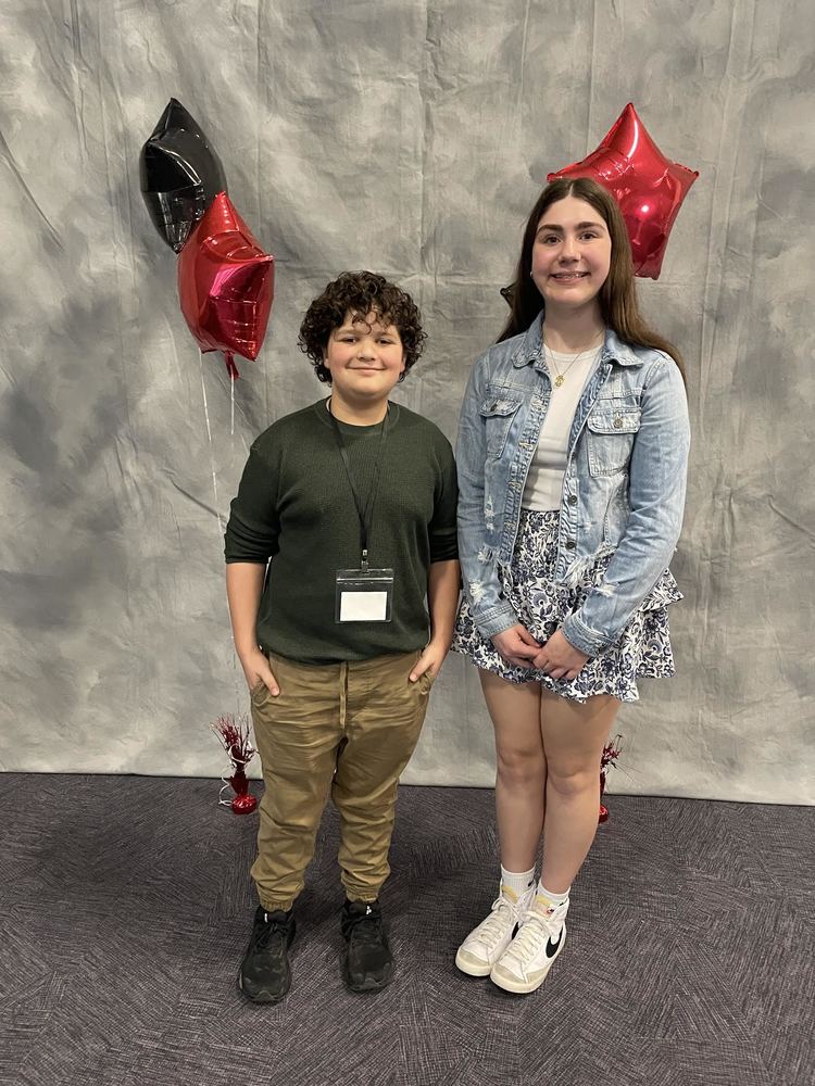 two students who won an award