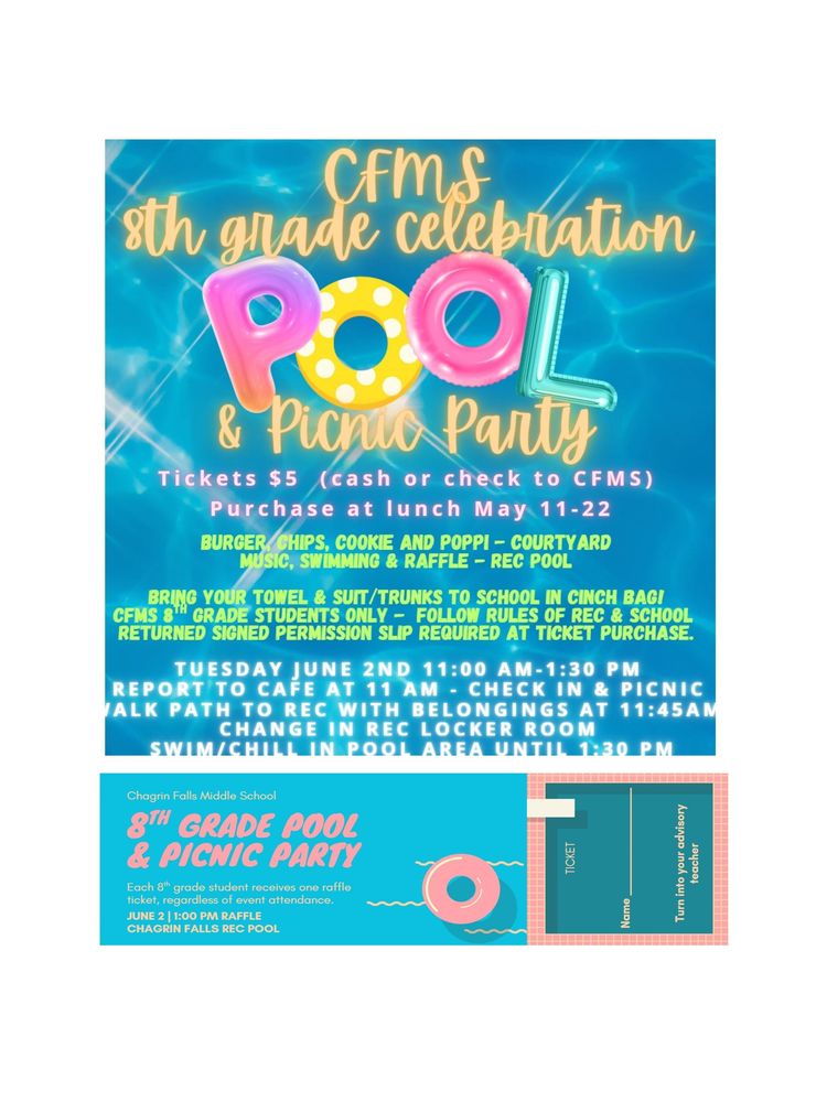 8th Grade Celebration Flyer