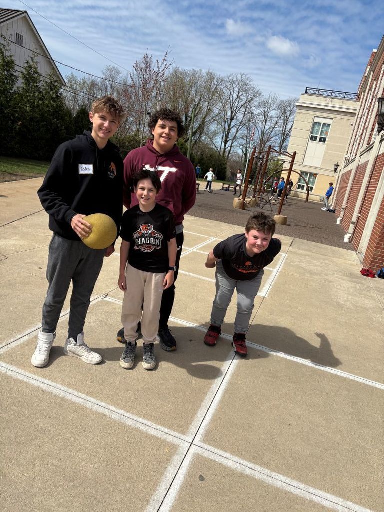 Middle School boys visit CFIS to talk about kindness and inclusion.