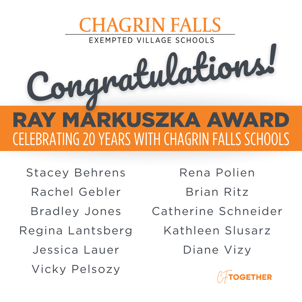 Ray Markuszka Award Honorees.