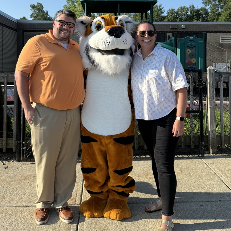 Mr carpenter, Mrs Ceci and Mortimer at the gurney playground