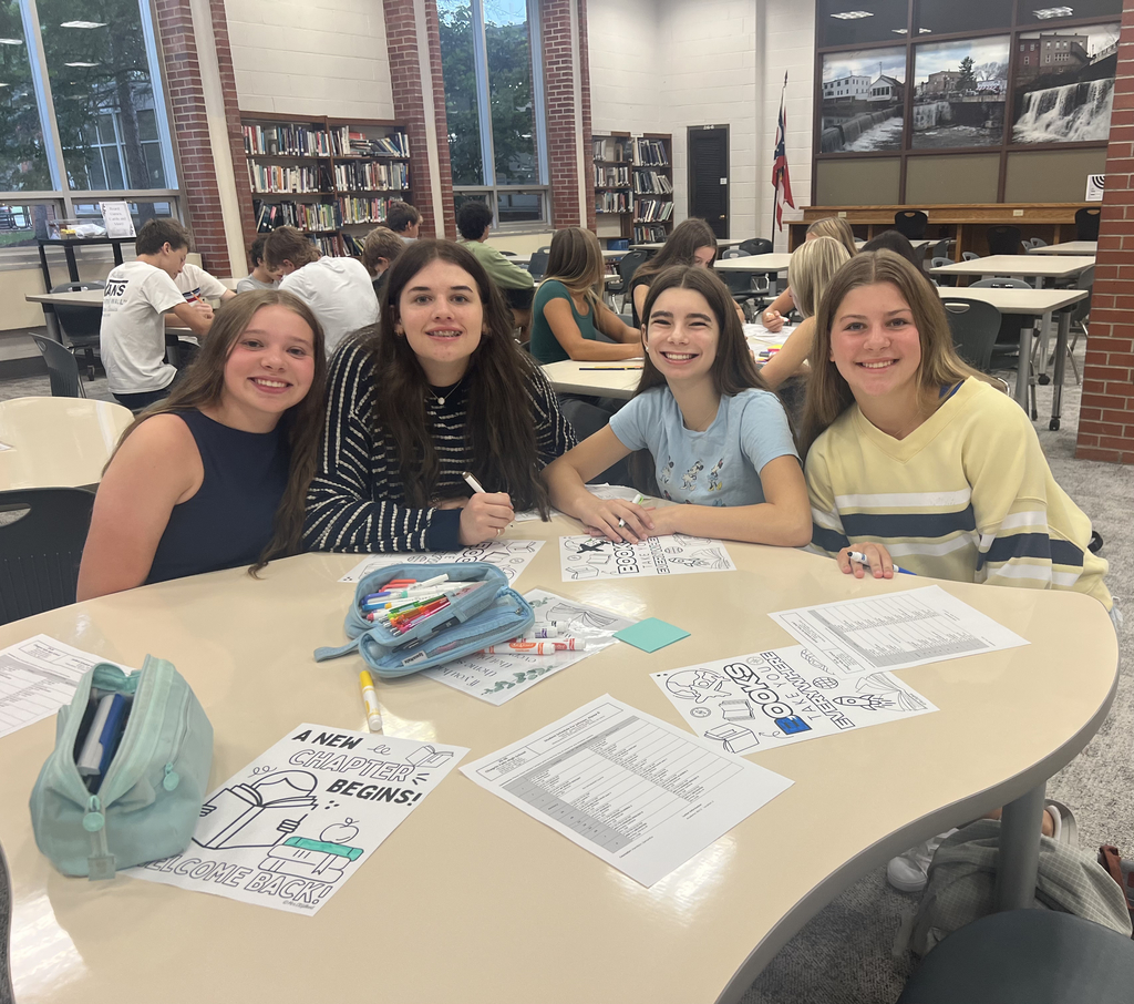 High School first day of school study hall.