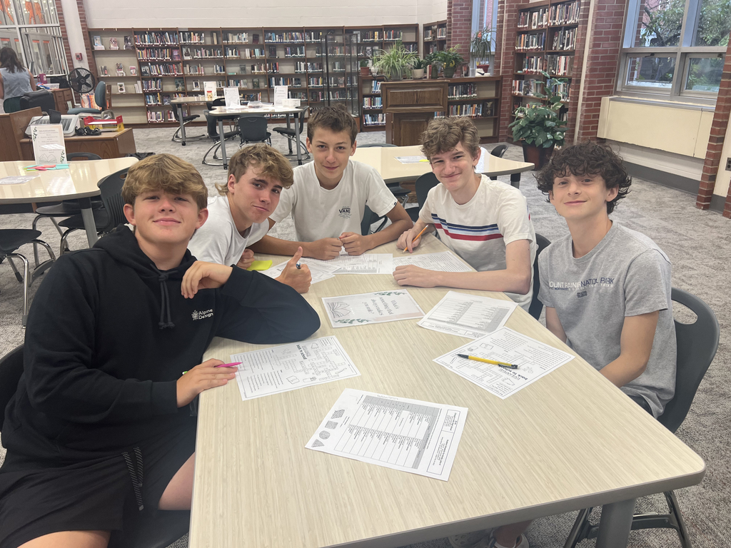 High School first day of school study hall.