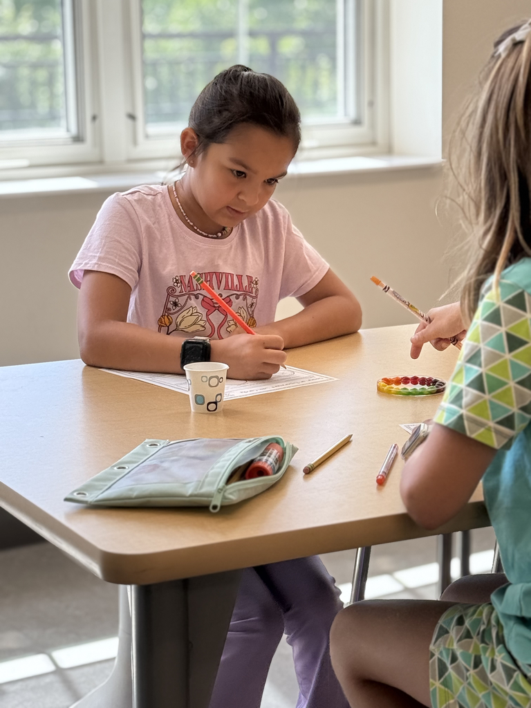 4th grade scientists observe and record skittles interacting with water in the CFIS Science lab.