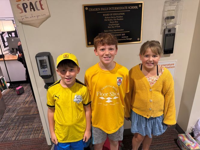 CFIS Students and Staff wore gold to raise awareness for childhood cancer.