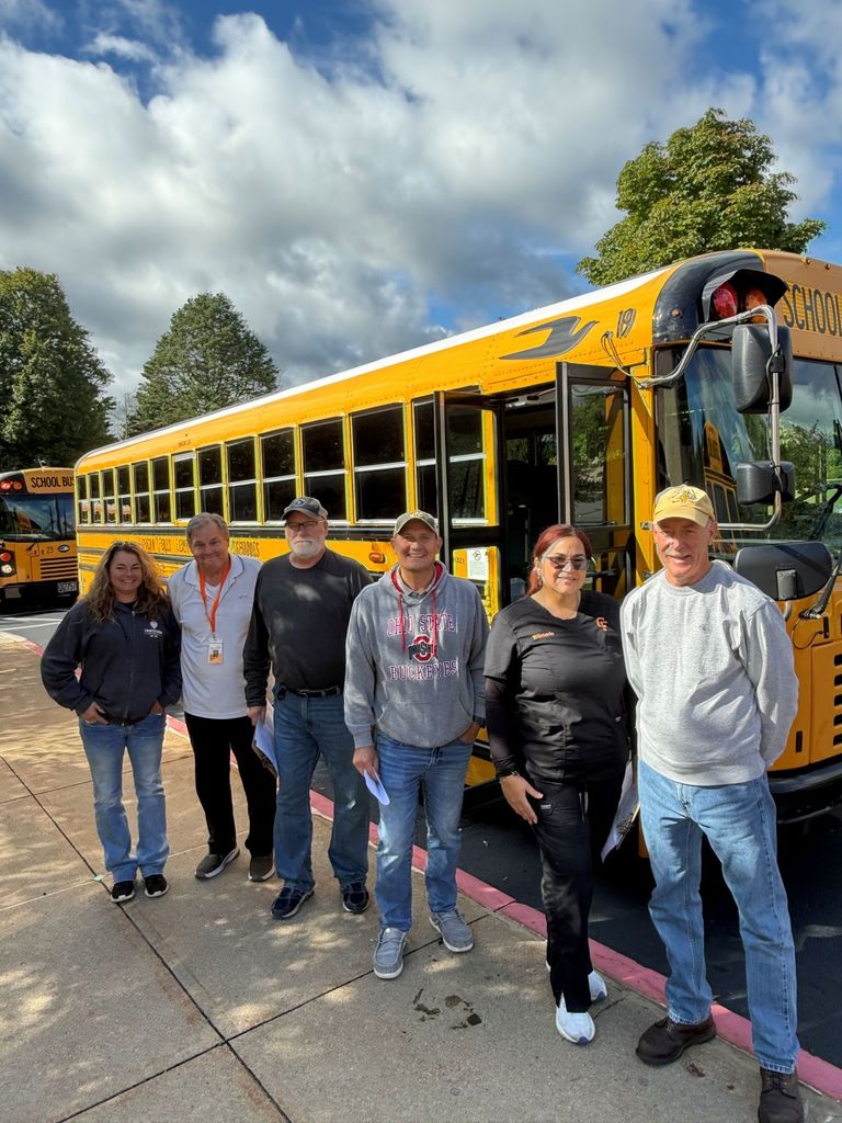 Bus safety lessons at Gurney with bus drivers