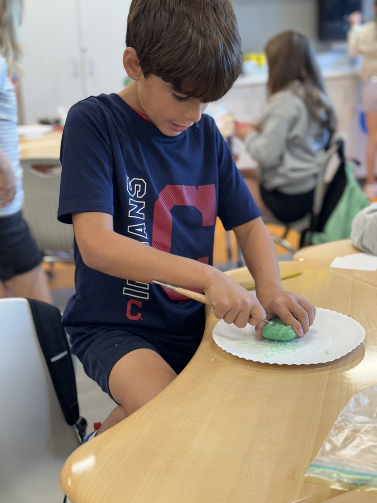 4th grade students carve soap as part of their ELA class to share an experience with the main character.