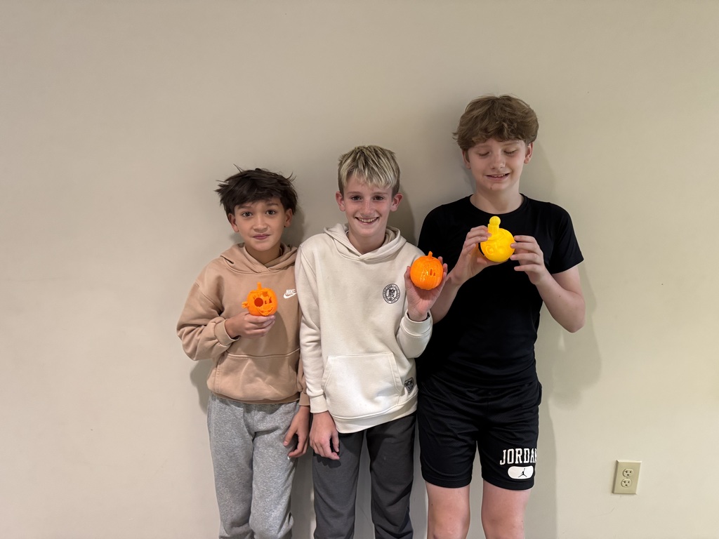 6th grade created 3d printed pumpkins in the innovation lab