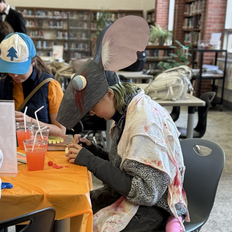spooky fest activities in the HS library