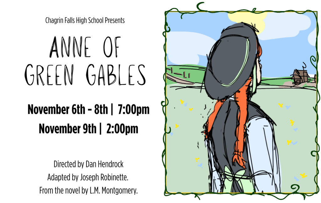 Anne of Green gables staring at the family farm.