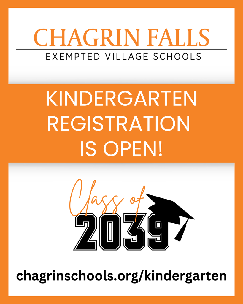 Full and half day kindergarten registration is now open at chagrinschools.org/kindergarten