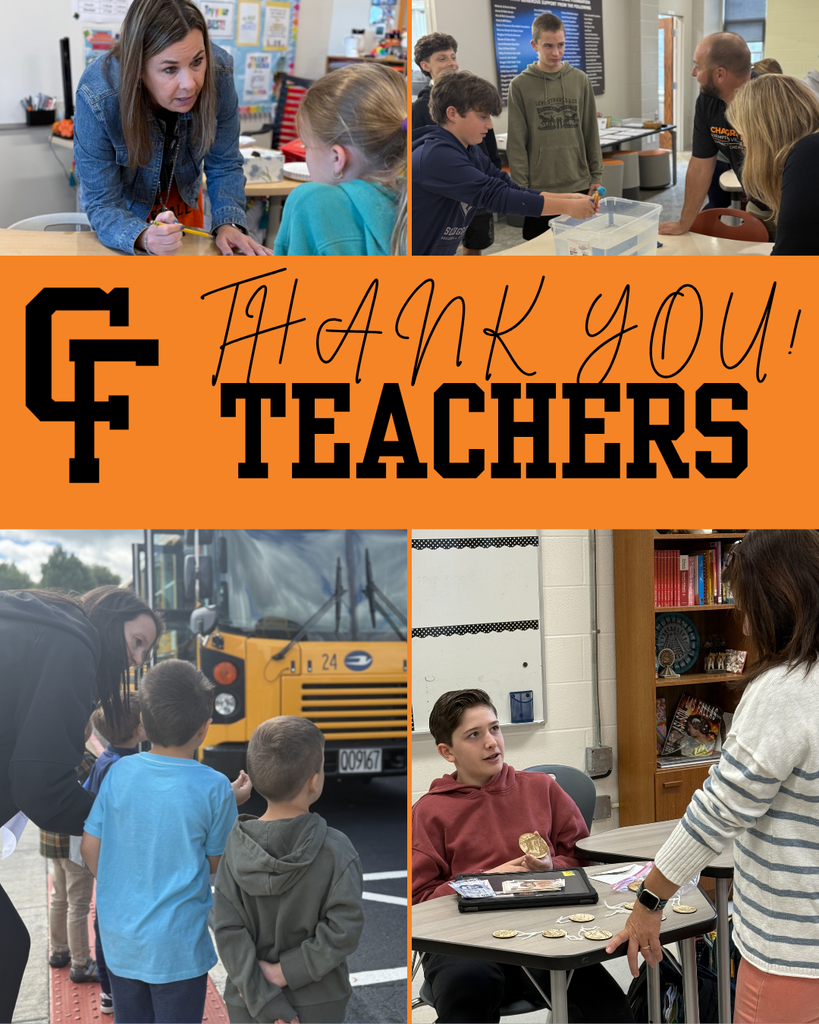 Thank you Teachers, teacher appreciation week showing photos of teachers working with students. 
