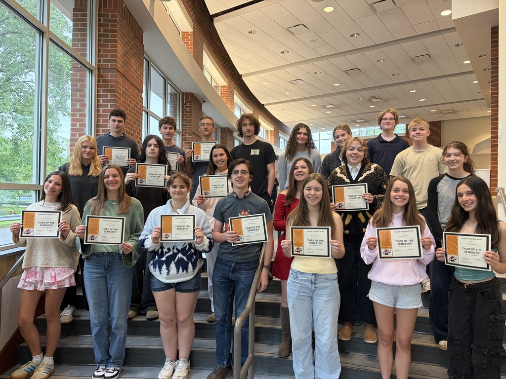 CFHS Tiger of the semester awards. 