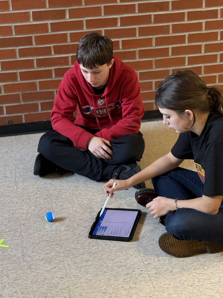 8th grade students program Spheros Robots for croquet course.