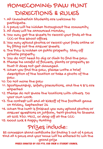 Homecoming Paw Hunt 2