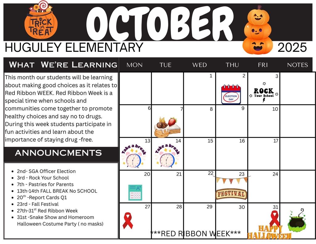 October Calendar