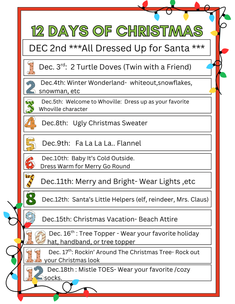 12 days of Christmas