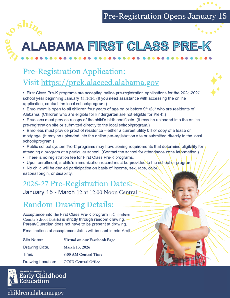 CCSD Pre-K Pre-Registration 2025-26