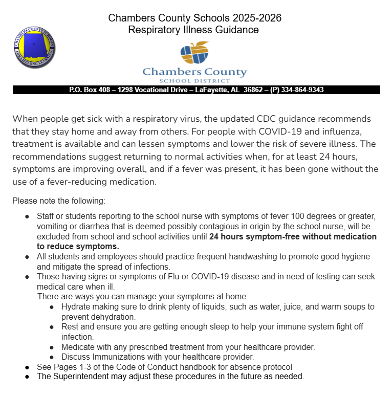 Respiratory Illness Guidelines 2025