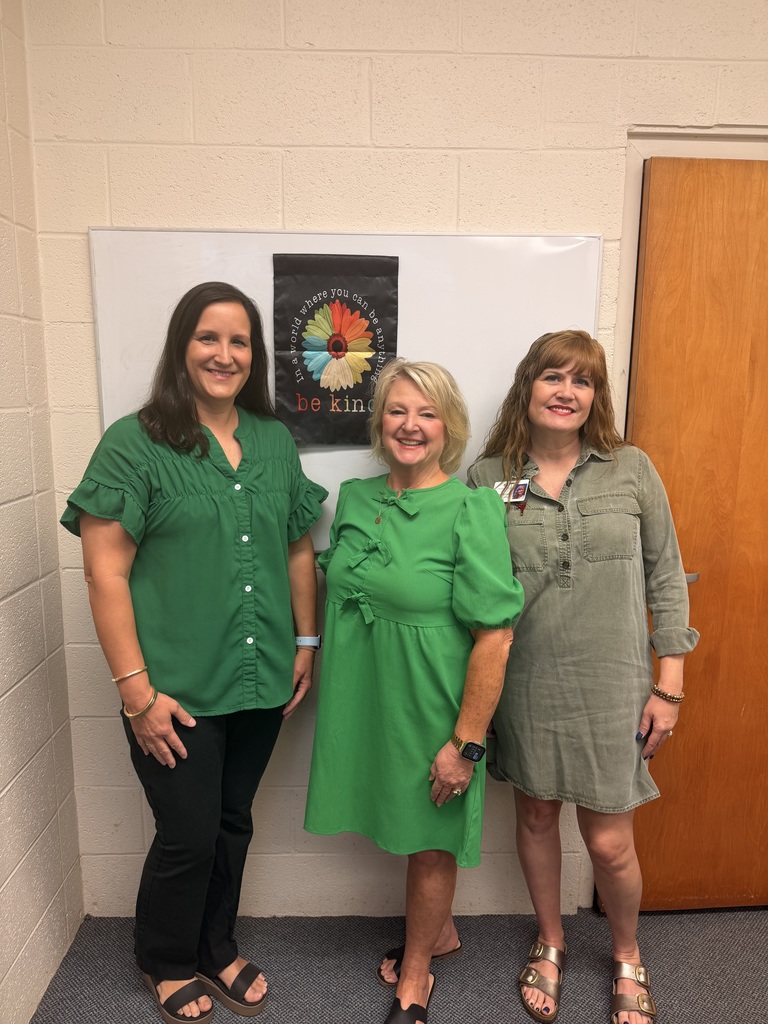 The district evaluators are supporting Children's Mental Health Awareness Week by wearing green today. 