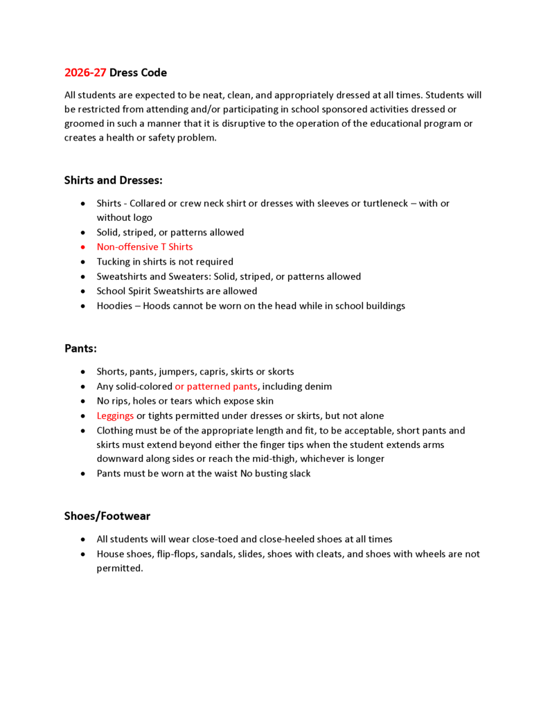 Dress Code Change 2
