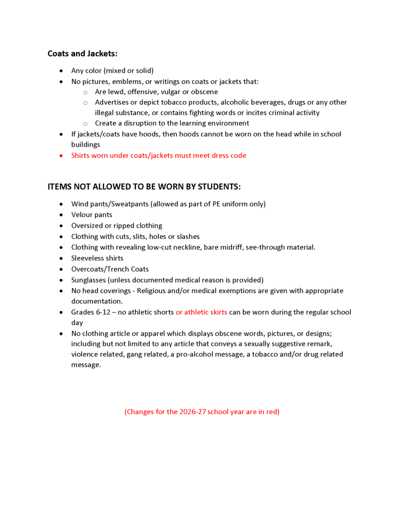 Dress Code Change 1
