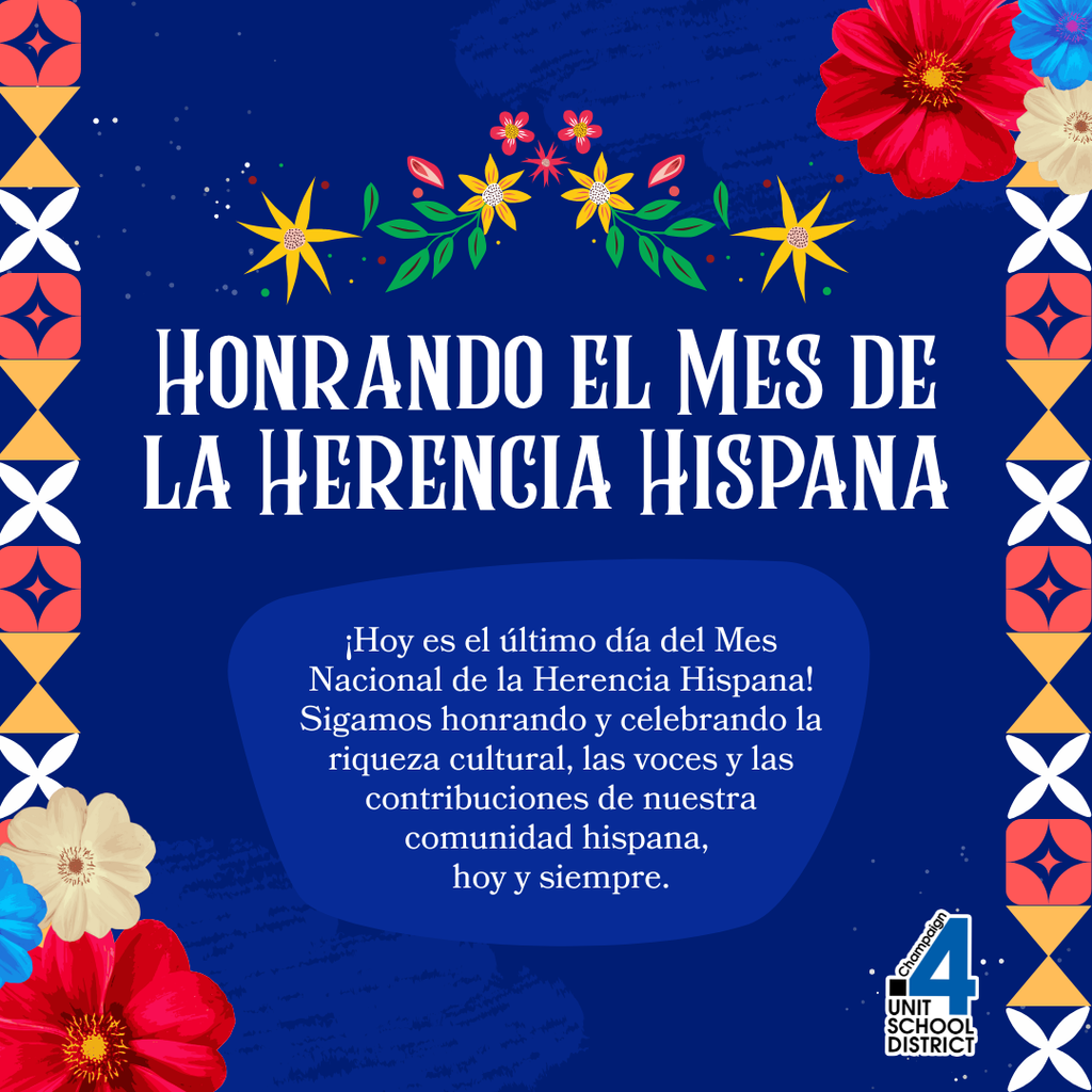 Today marks the final day of National Hispanic Heritage Month! Let’s continue to honor and celebrate the rich cultures, voices, and contributions of our Hispanic community, today and every day.