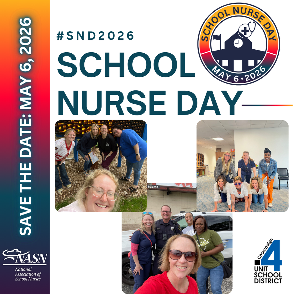 A collage of photos of smiling nurses in a school setting. Texts: "SAVE THE DATE: MAY 6, 2026" and "#SND2026".