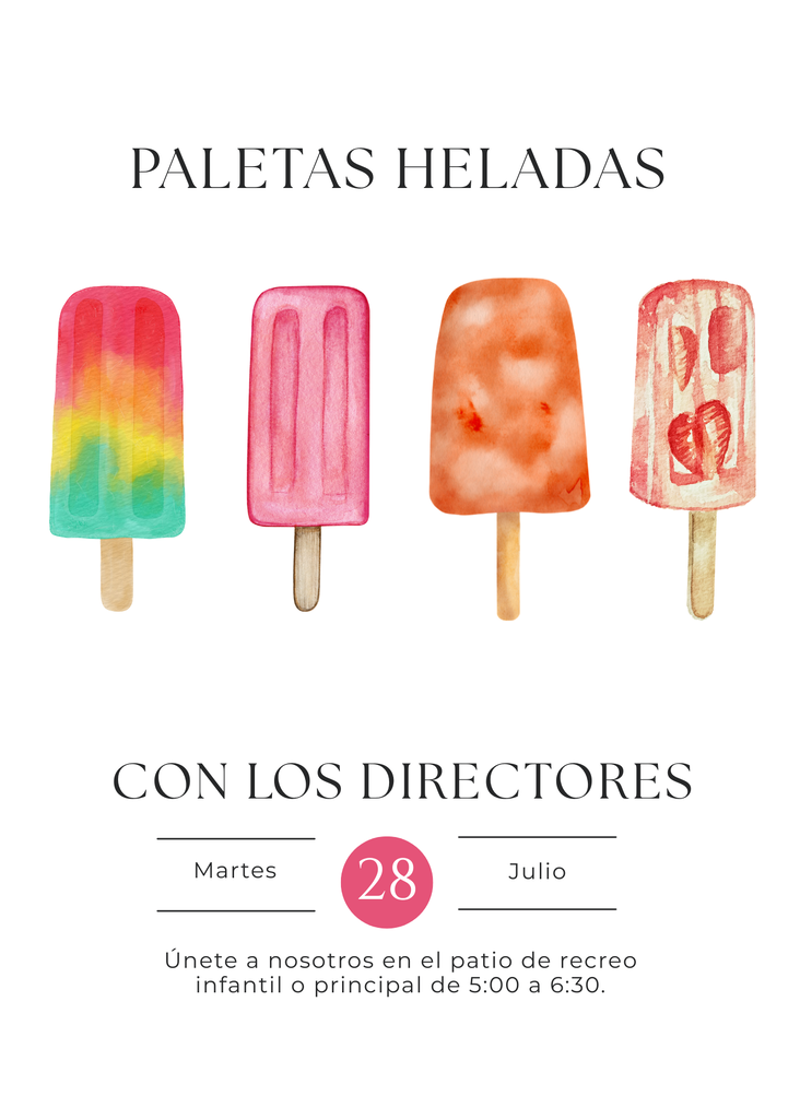 Popsicles with the Principals