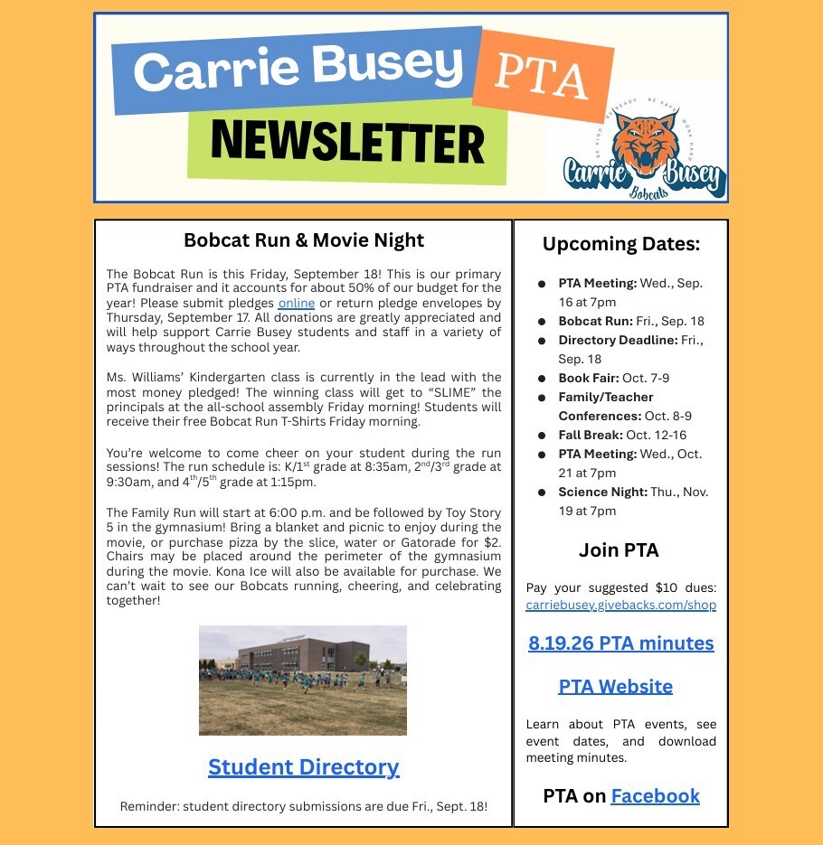 PTA newsletter