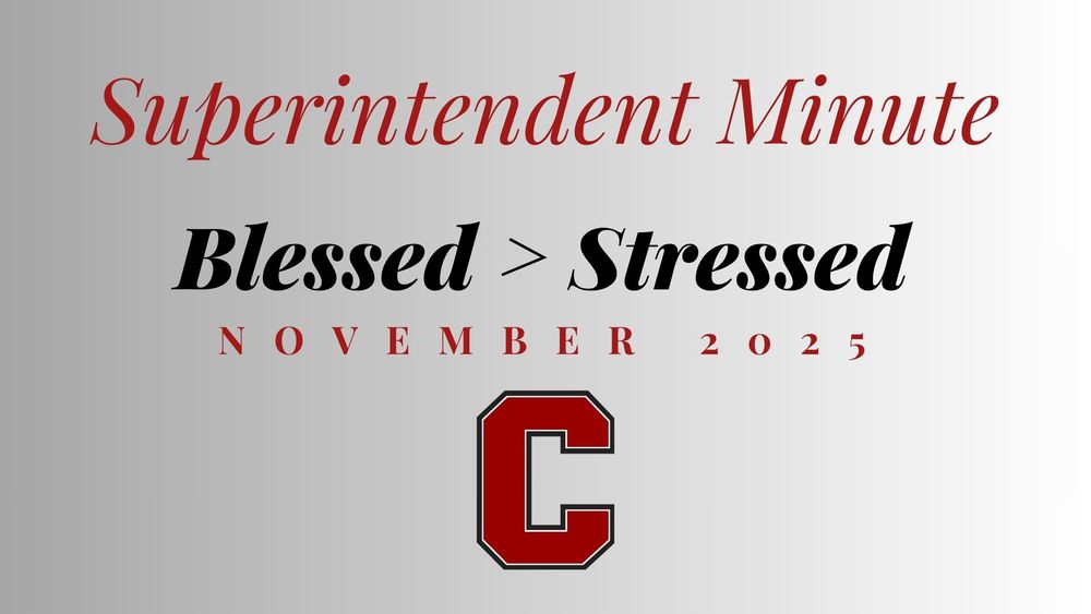 Superintendent Minute: Blessed