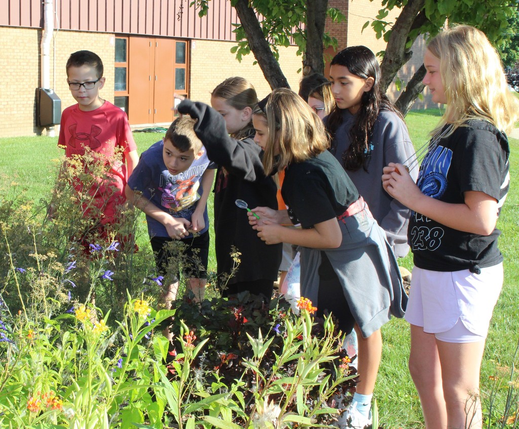 Master Gardner's give a butterfly presentation in our monarch butterfly garden! 