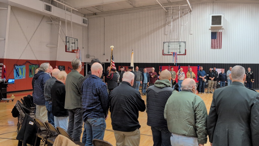 veterans honoring the flag
